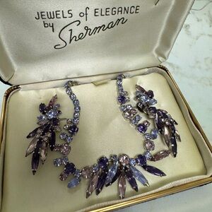 Vintage Sherman jewellery necklace and earrings